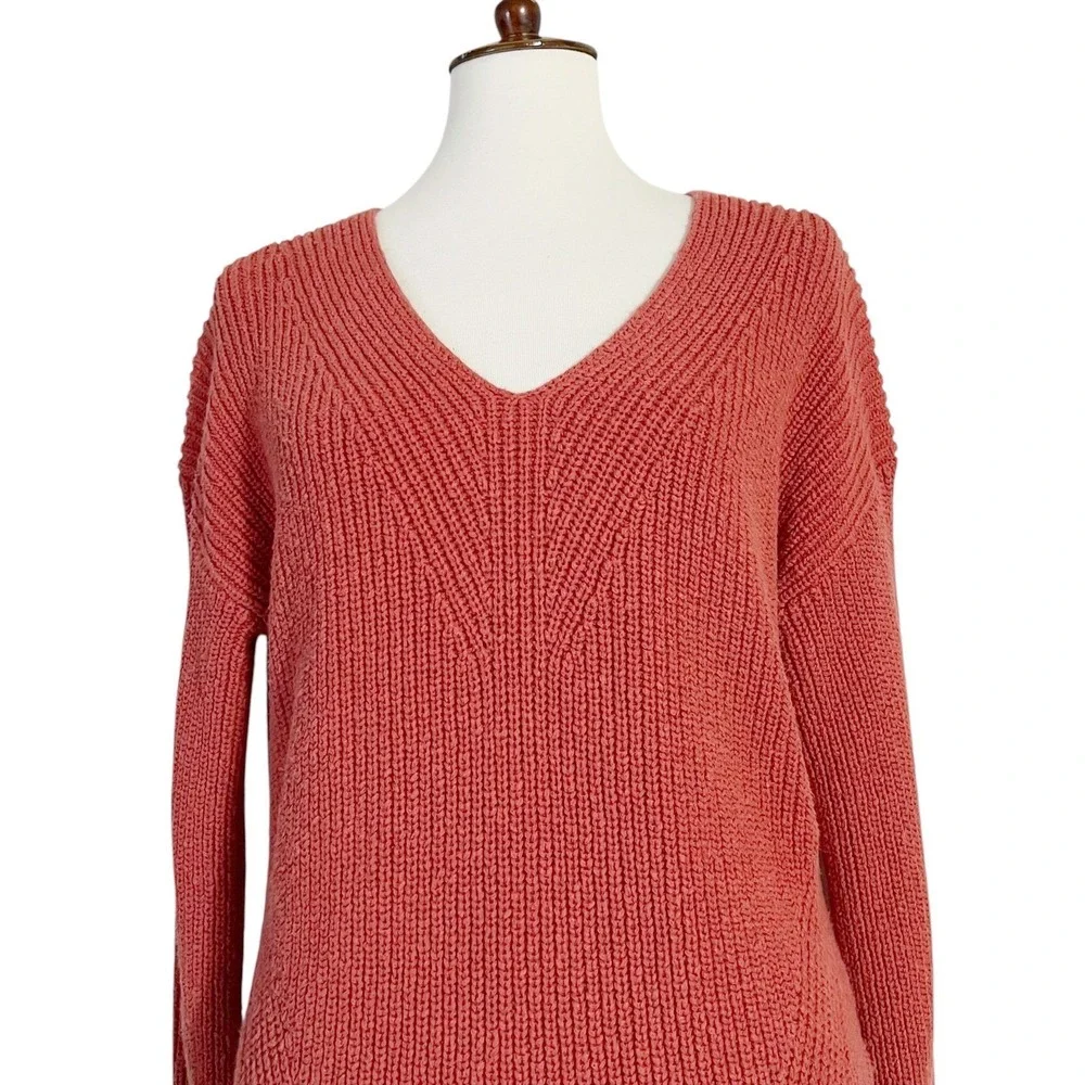 Madewell Ridgeton Pullover Burn Orange Knit Sweater‎ Size Large